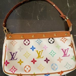 Multicolored Pochette Accessories Bag